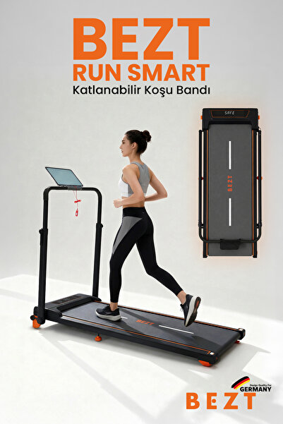 Bezt Run Smart Katlanabilir Koşu Bandı Siyah
