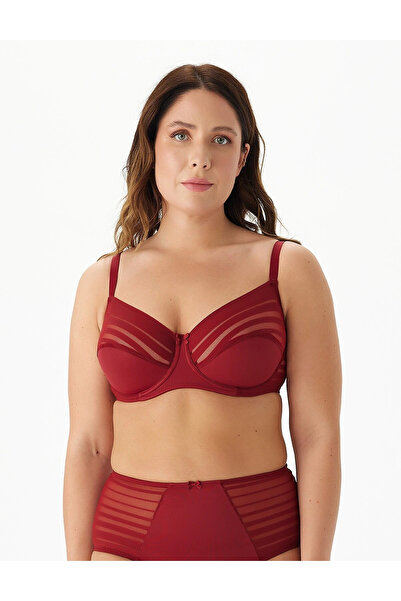 BE CURVY Sutien cu dungi Aster cu sârmă