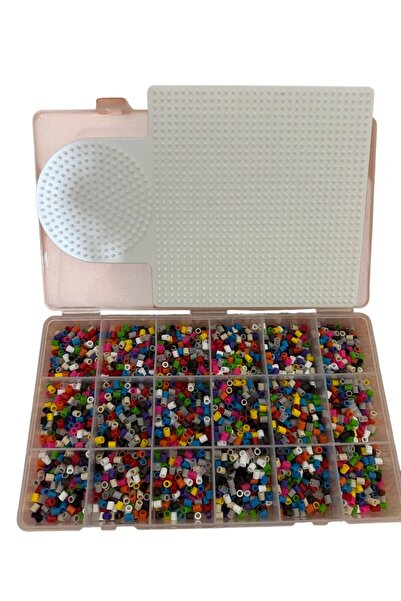 evcee Ütü ile Yapışan Boncuk Seti 3.000 'li Midi Boy Boncuk Tabla Ve Organize...