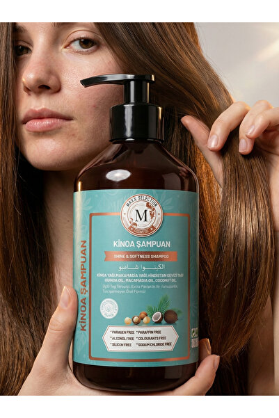 MAXXSELECTION Kuru ve Mat Saçlar Için Yoğun Nem Onarıcı Kinoa 1000 Ml Şampuan Extra Parlak ve Yumuşak Saçlar