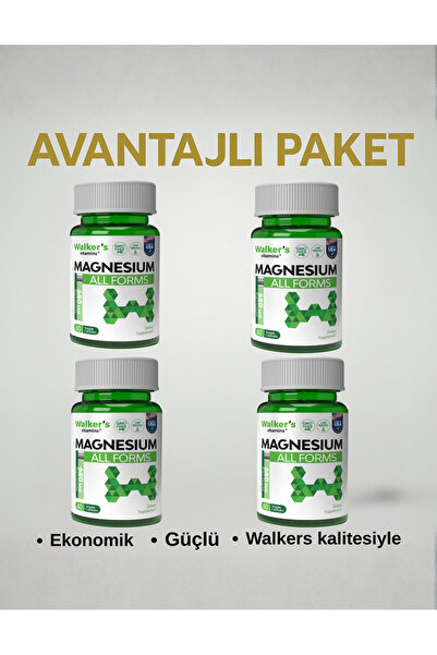 Walkers Magnezyum All Forms (SİTRAT, MALAT, BİSGLİSİNAT, TAURAT, LAKTAT, ASKO...