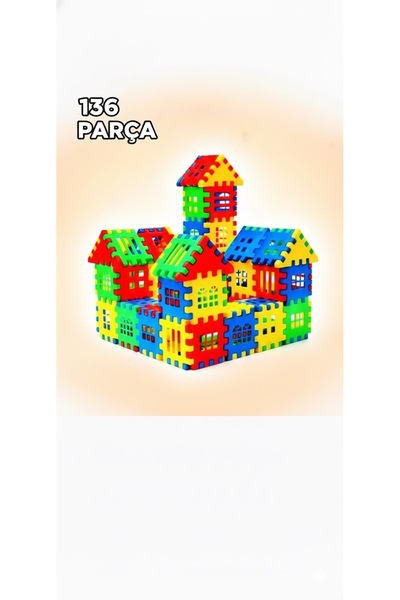 AY&TEL KİDS Puzzle City 3d Yapı Ve Tasarım Blokları 136 Parça Eğitici Oyuncak