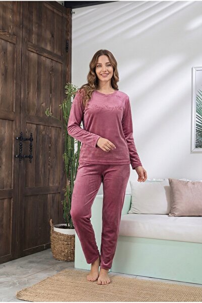 Redline Γυναικείο χειμερινό βελούδινο κοστούμι Mints Νέα σεζόν Ροζ