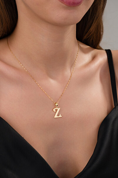 ZEYNEPLİ GOLD 14 Ayar Altın Şirin Z Harfli Kolye