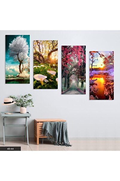 Evimemoda 4 Parçalı Mdf Tablo