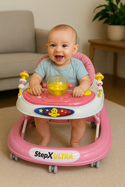 YOGNETIC StepX Ultra Müzikli Işıklı Yürüteç | Gelişim Destekli Eğitici | 10 Tekerlekli Yürüteç