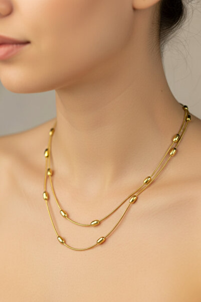 Silay الفولاذ المقاوم للصدأ 2 سلسلة الصلب سميكة قلادة Dorica