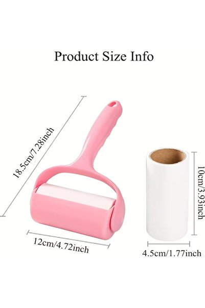 Nunbell Lint Roller, 3 Refills, Super Sticky Pet Hair Remover Kit Pink