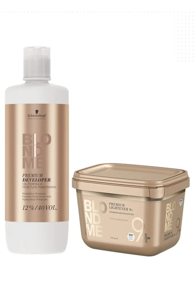 BLONDME Premium Lift+9 Açıcı 450 G + Oksidan %12 40 Volume 1000 ml