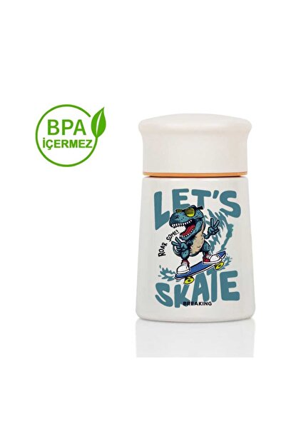 HOPEFUL DESİGN Desenli Dinazor Termos 280ML Bebek Mama Saklama Termosu Paslan...