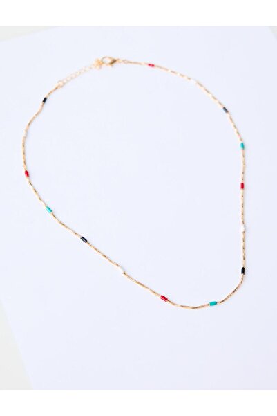 Jimmy Key Mixed Pearl Detailed Colorful Stone Necklace