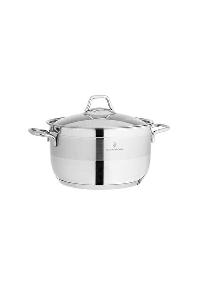 Sofram Turkish Sovram Steel Cooking Pot, 22 cm, Steel Lid