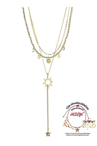 Klips Concept Güneş Objeli Charm Kolye