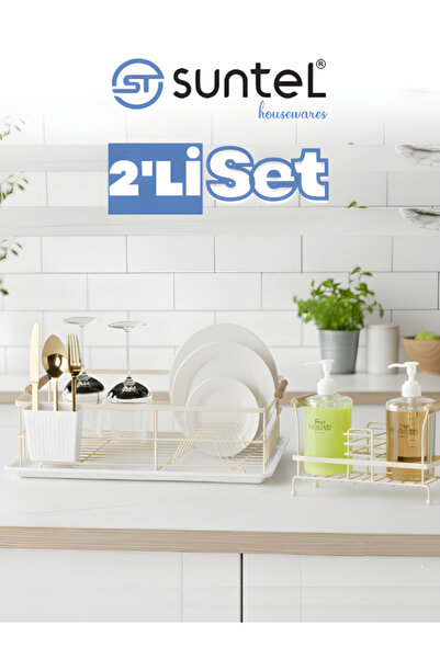 Suntel Modern Mutfak Düzenleyici 2'li Set (Bulaşıklık & Sıvı Sabunluk )