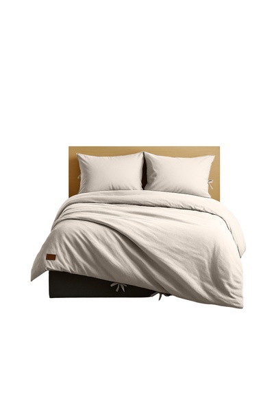 Sabia bumbac 100% 62 Tel (155 TC) Set de lenjerie de pat dublu cu cearșaf simplu