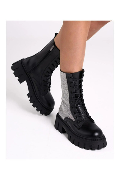 Bestyle Γυναικείες μπότες από μαύρη πέτρα Bright