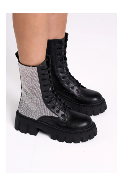 Bestyle Γυναικείες μπότες από μαύρη πέτρα Bright