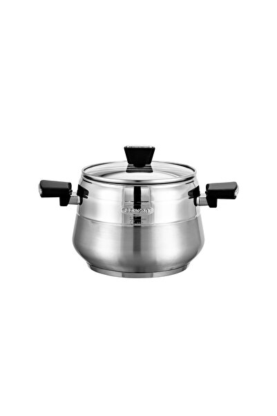 Bonera Special Stainless Steel Induction Base Glass Lid Gift 8 Lt Pressure Cooker