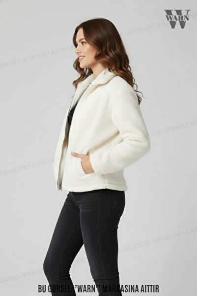 warn Плюшева ковдра з коротким коміром-поло, унісекс, товста, зимова, кольорова