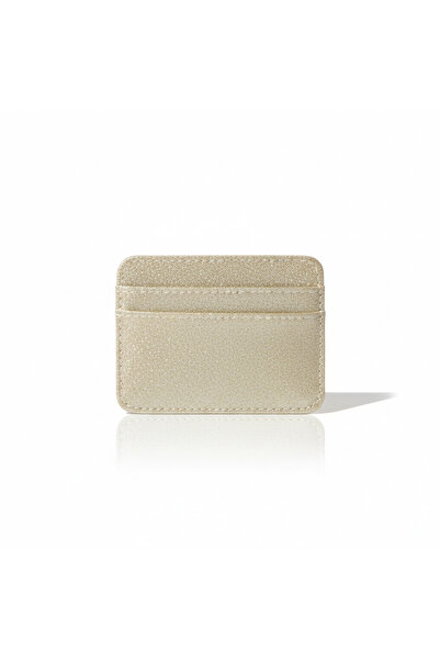 Zuna Studio Χρυσή γυναικεία θήκη για κάρτες με λάμψη 5 τμημάτων