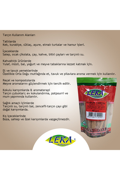 leka baharat Tarçın Kabuk 40 g – Yoğun Aromalı Baharat – Tatlı, Çay, Kahve ve Yemekler İçin