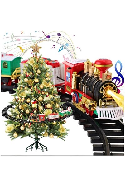 OEM Trenulet Electric cu Sine pentru Bradul de Craciun cu Lumina si Sunete Realiste