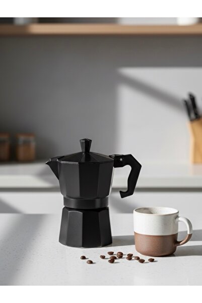 Mira Gift Siyah Moka Pot - Ocak Üstü Kahve Makinası