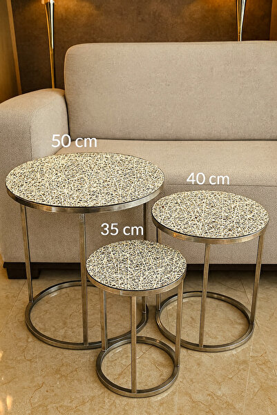 Rona Home Luksuzni PVC-3 Komad Table Cover Korisni i moderni stočići za kafu ...