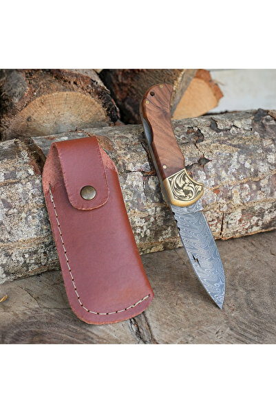 kösemehmet Özel Gravür Işlemeli Damascus Çeliği Çakı