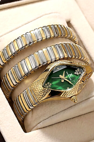 Daniel Klein Özel Seri Lüx Yılan Model Kadın Kol Saati ve Hediye Bileklik GNC...