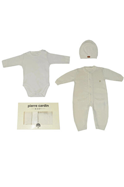 Pierre Cardin %100 Pamuk Triko Tulumlu 3 Parça Hastane Çıkış Seti 303950