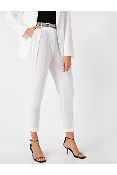 Koton Dámské Ecru Jeans 0YAK42805UW