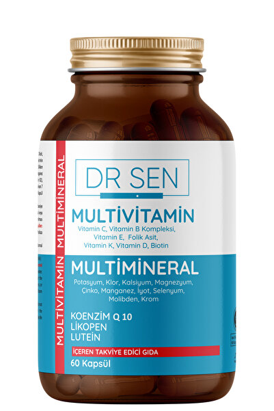 DR ŞEN فيتامينات متعددة معادن معدنية مغنيسيوم زنك سيلينيوم أنزيم Q10 حمض الفو...