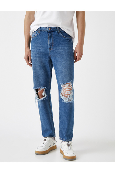 Koton Férfi közepes indigó farmernadrág, 1YAM43169YD