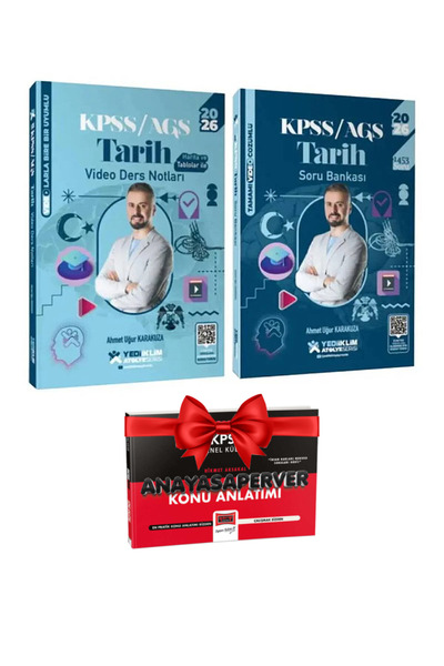 Yediiklim Yayınları 2026 KPSS AGS Atölye Serisi Genel Kültür Tarih Video Ders...