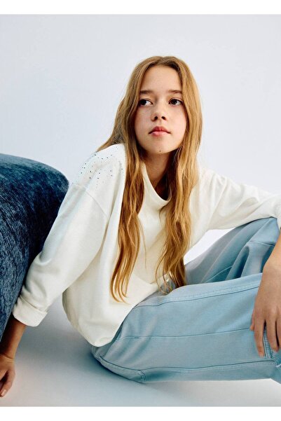 MANGO Kids Parlak straslı tişört