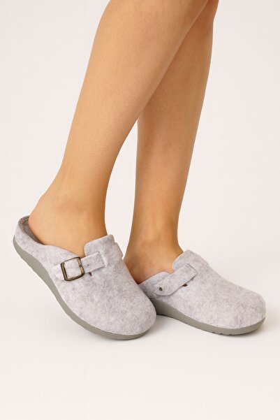 Jasmine keçe kumaş yandan dikişli comfort ortopedik unusex içeri kışlık terlik