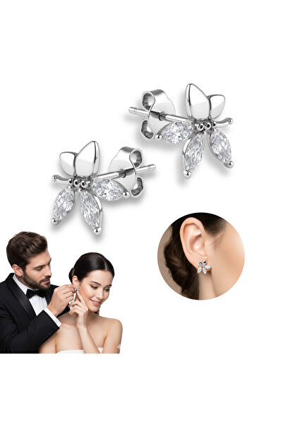 Sentivo Cercei Argint 925 Premium, placat cu Rodiu, Pietre din zirconiu, hipoalergenici