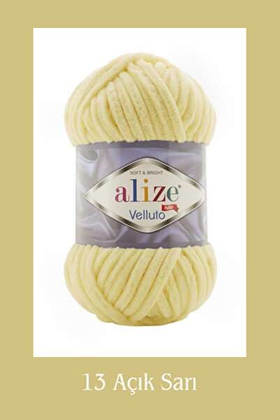 Alize Velluto Kadife El Örgü Ipliği Hırka, Patik, Battaniye, Atkı Örgü Ipliği...