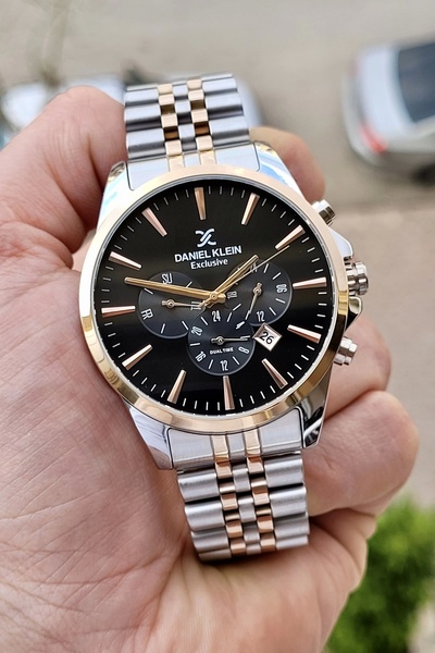 Daniel Klein Rose Silver Color Inner Indicators Active Men's Wristwatch