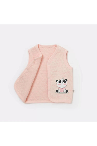 Bibaby Live Pandas Quilted Vest 61482 Pink