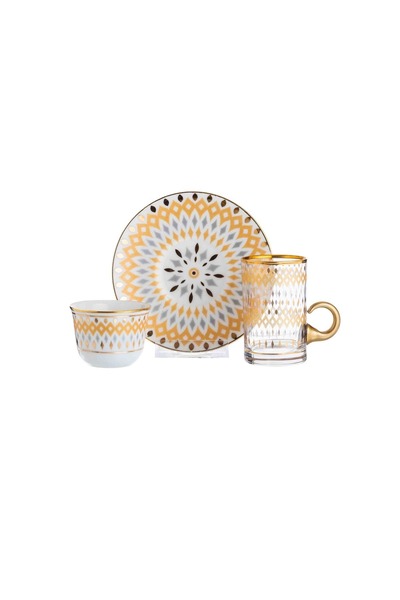 HIC Tea and coffee cups set of 18 pcs