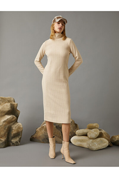 Koton Rochie cu guler cu modele cu mânecă lungă