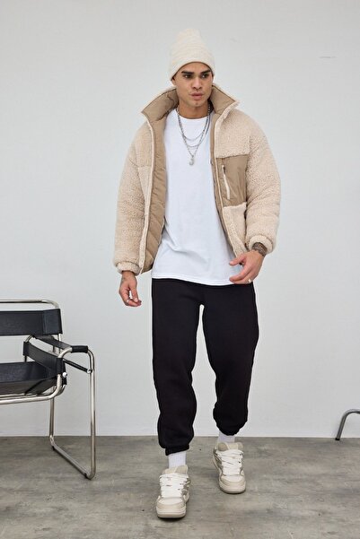 MADZEYMODA Ανδρικό βελούδινο παλτό με επένδυση Mz86060