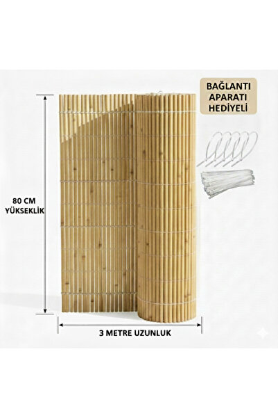 My Family Hasır 80 cm x 3 Metre Kamış Hasır Balkon Çiti