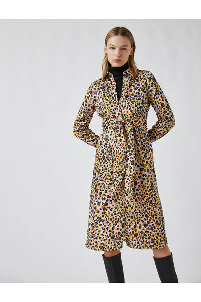 Koton Leopard Pattern Midi Dress