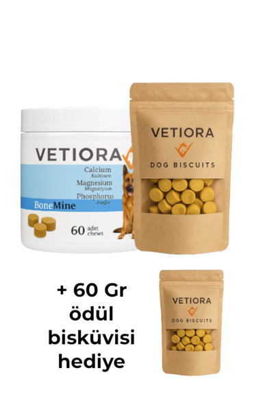 VETIORA Köpeklerde Kemik Gelişimi için Kalsiyum, Magnezyum ve Fosfor. Ödül Ma...