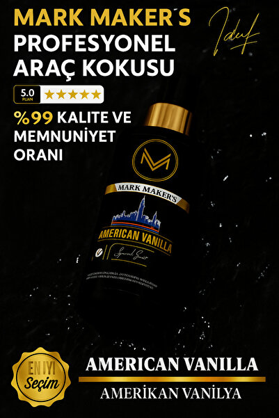 MARK MAKER'S PROFESYONEL Araba Kokusu | Araç İçi Oto Parfüm | Oda Kokusu | (AMERİKAN VANİLYA)