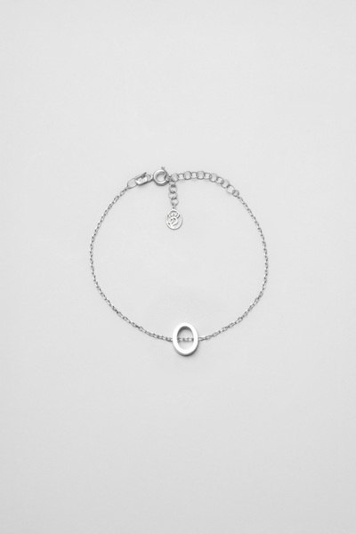 So CHIC... My Story O Harfi 18 Ayar Beyaz Altın Kaplama 18 Cm Gümüş Bileklik