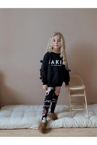 Jolly Kids طقم شتوي للفتيات مع جوارب مضلعة سوداء